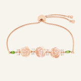 Handcarved Rose Shell Bracelet - Love Estella
