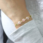 Handcarved Rose Shell Bracelet - Love Estella