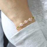 Handcarved Rose Shell Bracelet - Love Estella