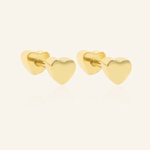 Heart Barbell Screwback Studs - Love Estella
