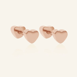 Heart Barbell Screwback Studs - Love Estella