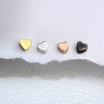 Heart Barbell Screwback Studs - Love Estella