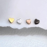 Heart Barbell Screwback Studs - Love Estella