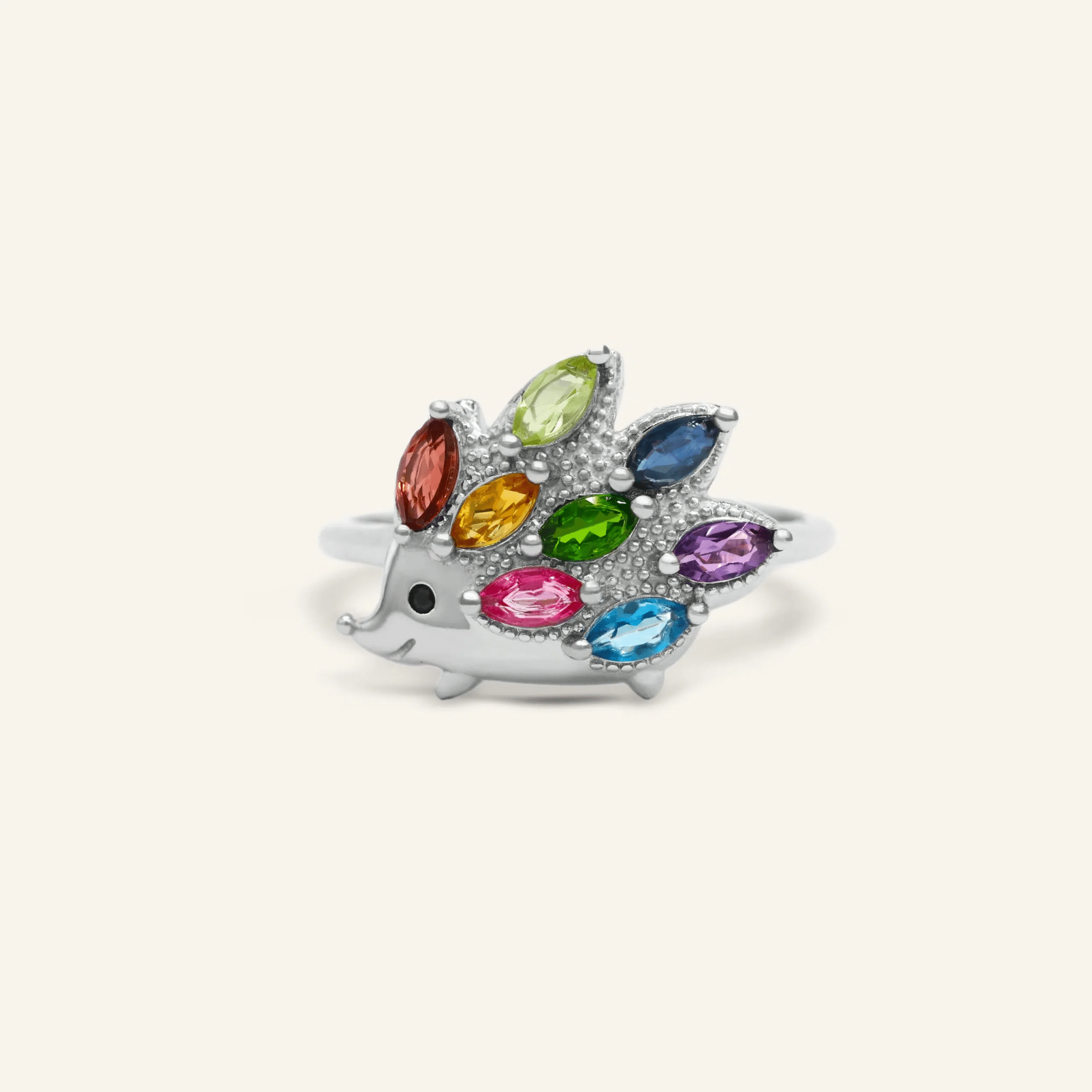 Hedgehog Ring (Semi - Precious Gems) - Love Estella