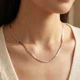 Herringbone Necklace By Elate - Love Estella