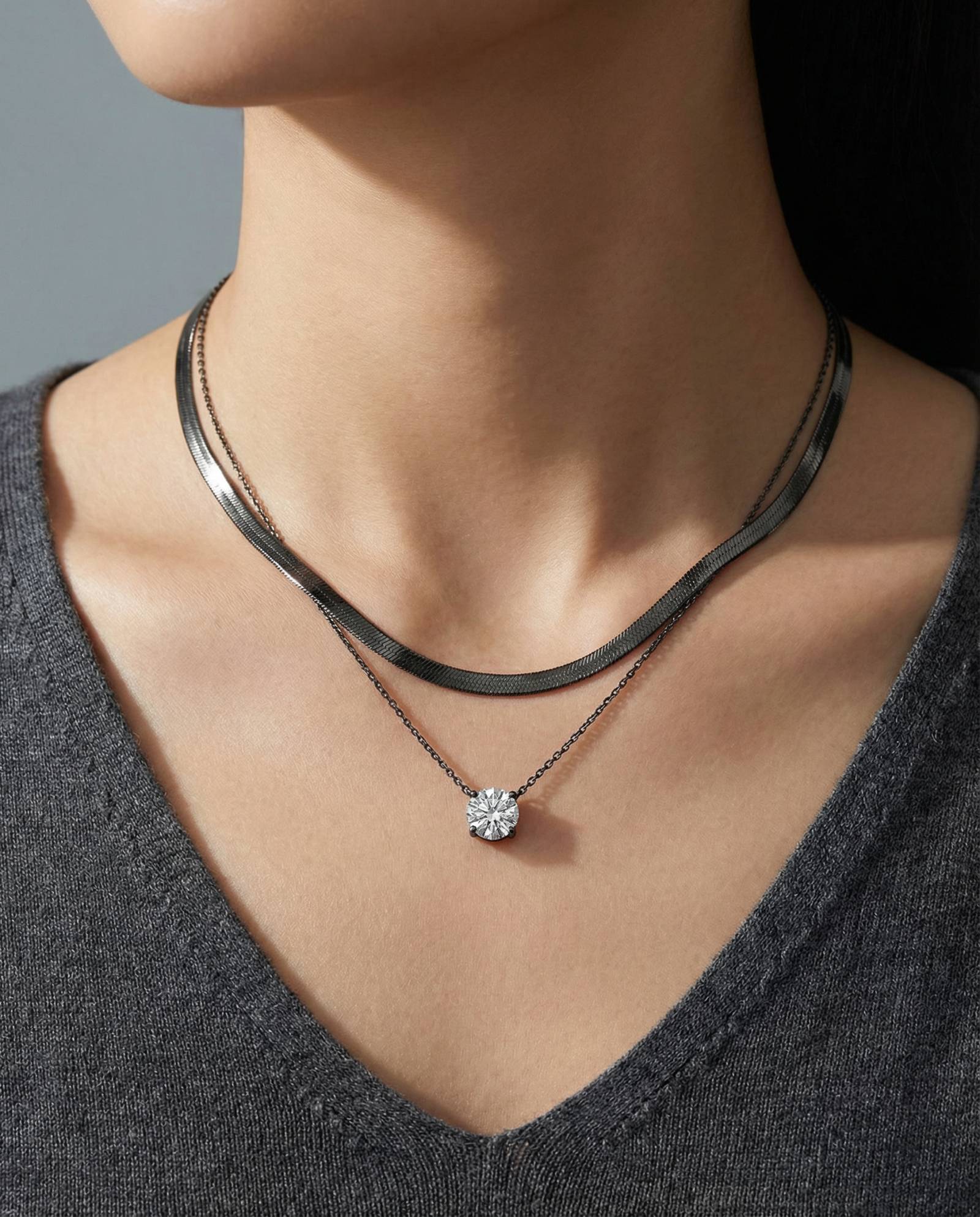 Herringbone Necklace By Elate - Love Estella