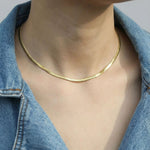Herringbone Necklace By Elate - Love Estella