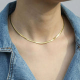 Herringbone Necklace By Elate - Love Estella