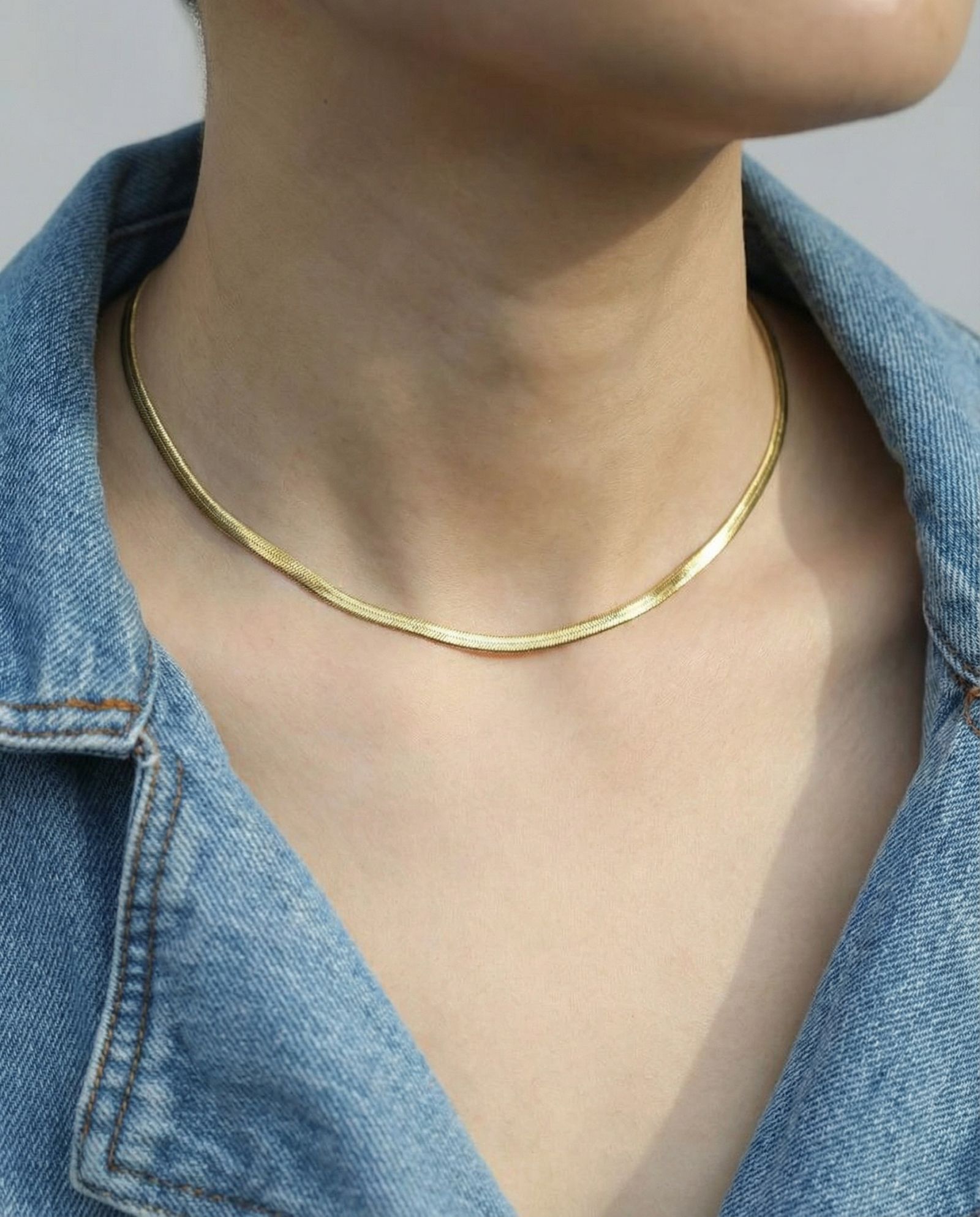 Herringbone Necklace By Elate - Love Estella