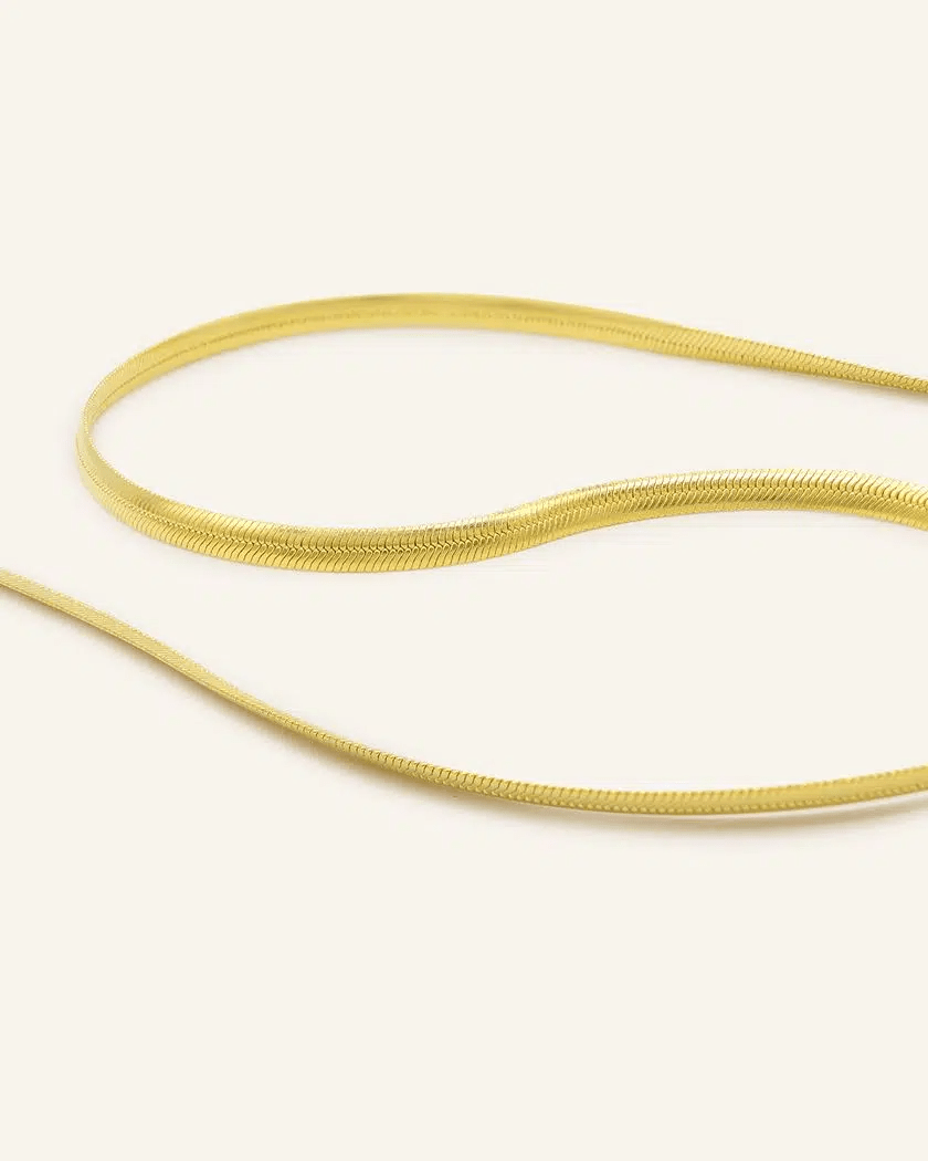 Herringbone Necklace By Elate - Love Estella