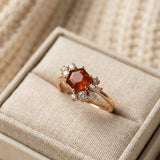 Hexa Sunstone Ring