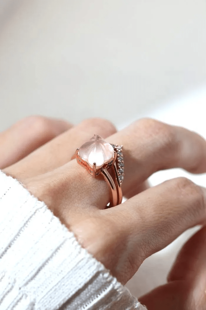 Huat Kueh Ring (Rose Quartz) - Love Estella