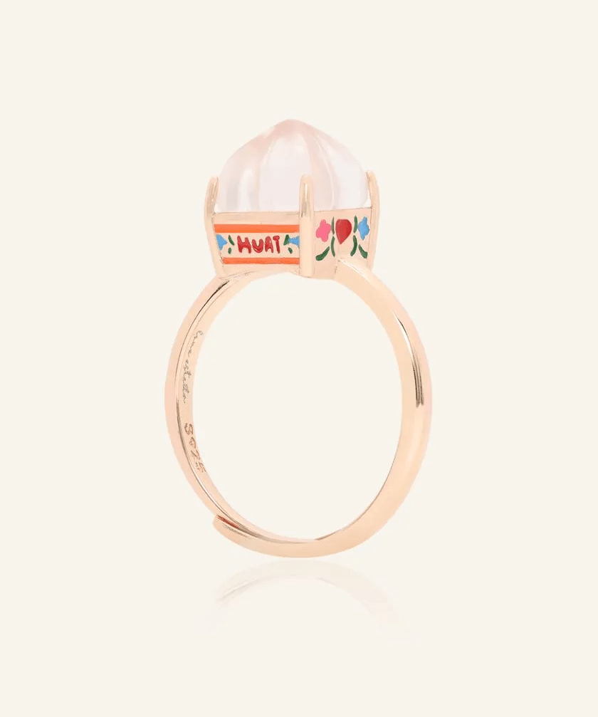 Huat Kueh Ring (Rose Quartz) - Love Estella