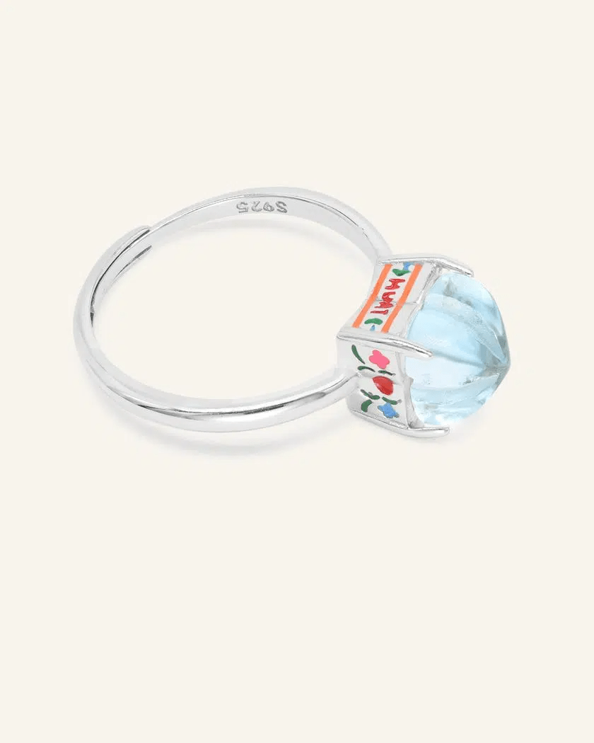 Huat Kueh Ring (Sky Blue Topaz) - Love Estella