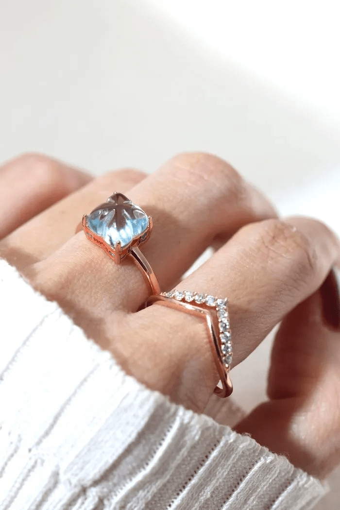 Huat Kueh Ring (Sky Blue Topaz) - Love Estella