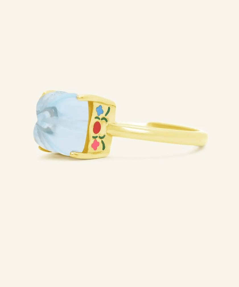 Huat Kueh Ring (Sky Blue Topaz) - Love Estella