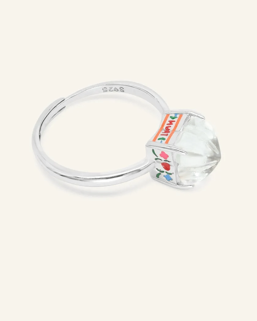 Huat Kueh Ring (White Topaz) - Love Estella