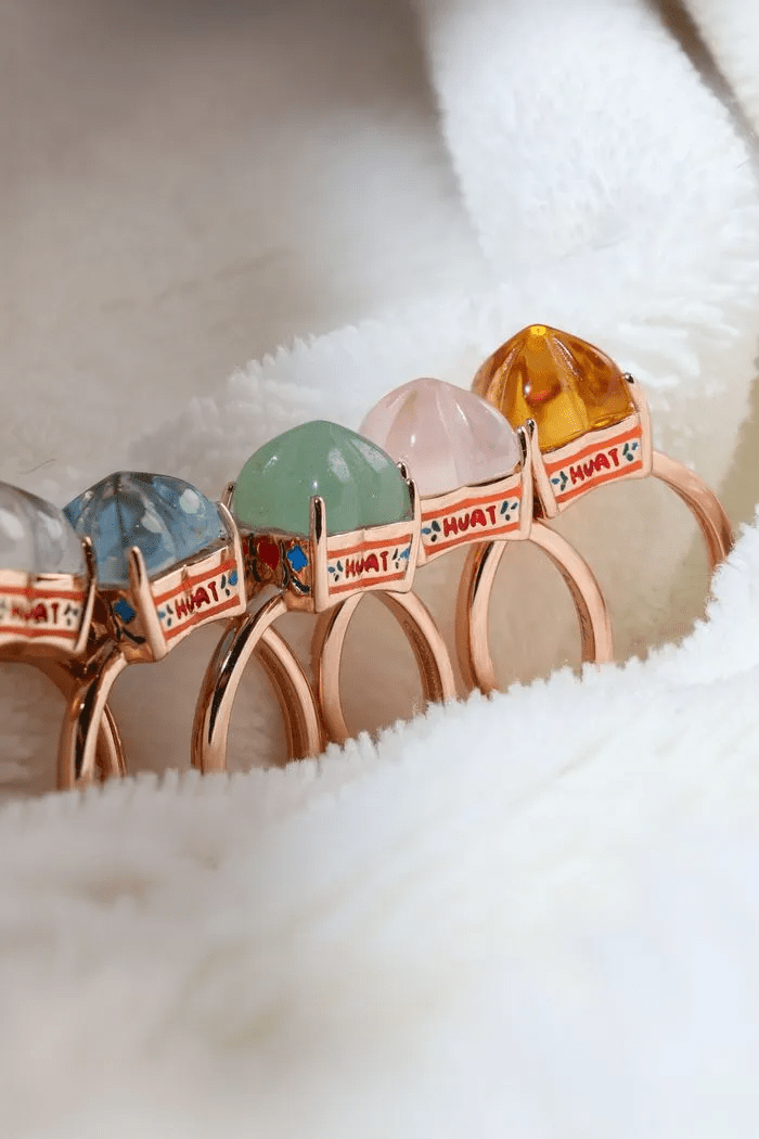 Huat Kueh Ring (White Topaz) - Love Estella