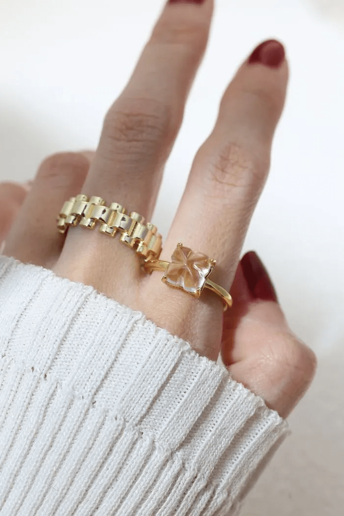 Huat Kueh Ring (White Topaz) - Love Estella