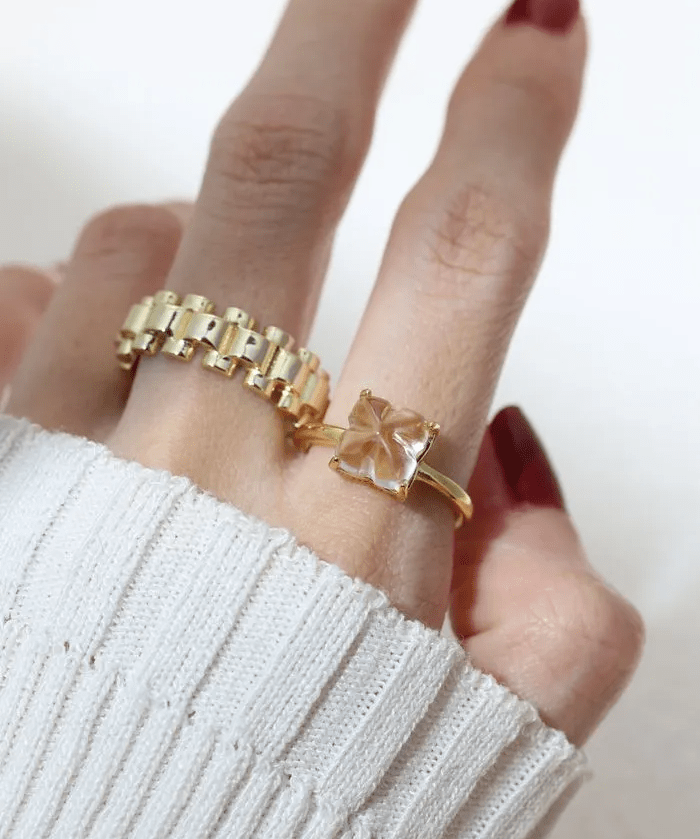 Huat Kueh Ring (White Topaz), alternate product image