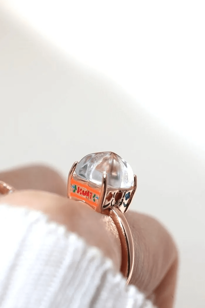 Huat Kueh Ring (White Topaz) - Love Estella