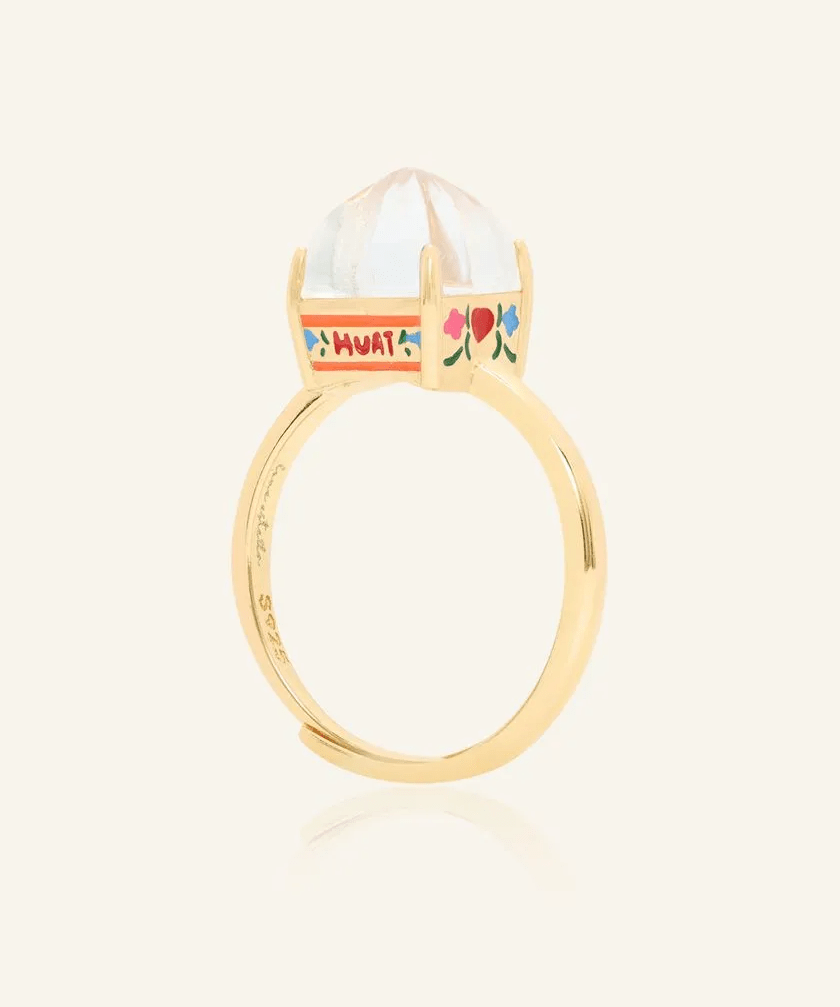 Huat Kueh Ring (White Topaz) - Love Estella