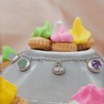 Ice Gem Biscuit Charm Slider Bracelet - Love Estella