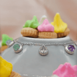Ice Gem Biscuit Charm Slider Bracelet - Love Estella