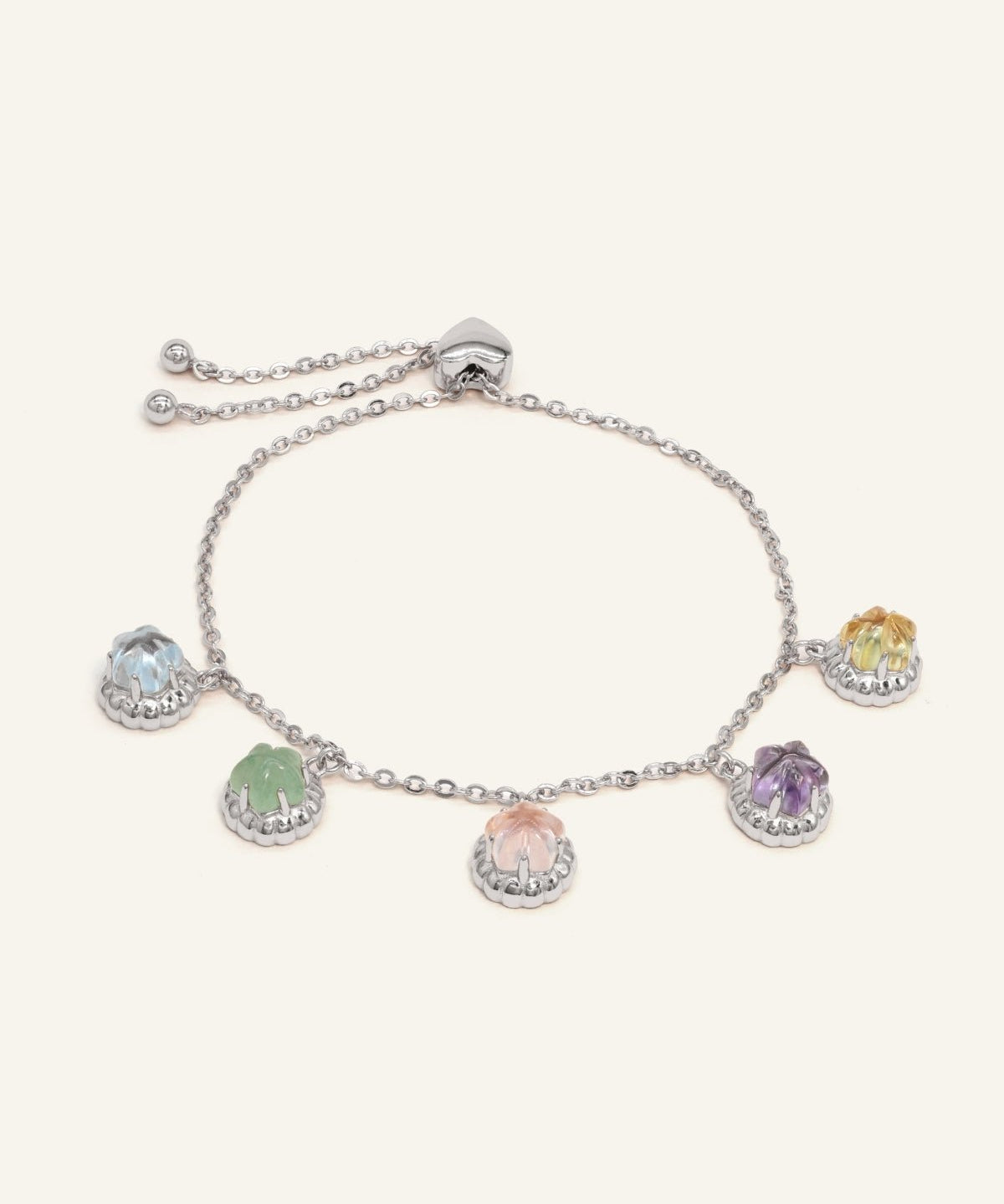 Ice Gem Biscuit Charm Slider Bracelet - Love Estella