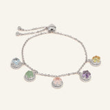 Ice Gem Biscuit Charm Slider Bracelet - Love Estella