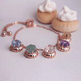 Ice Gem Biscuit Charm Slider Bracelet - Love Estella