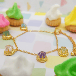 Ice Gem Biscuit Charm Slider Bracelet - Love Estella