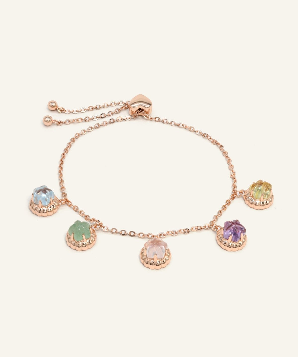 Ice Gem Biscuit Charm Slider Bracelet - Love Estella