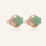 Ice Gem Biscuit Studs (Aventurine) - Love Estella