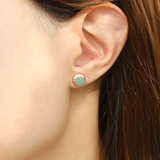 Ice Gem Biscuit Studs (Aventurine) - Love Estella