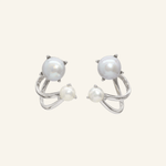 Illusion Ear Jackets (Pearl) by Elate - Love Estella