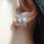 Illusion Ear Jackets (Pearl) by Elate - Love Estella