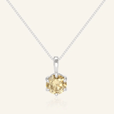 InfinityOne Classic Moissanite Necklace (Champagne) - Love Estella