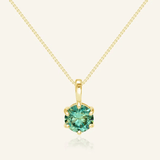 InfinityOne Classic Moissanite Necklace (Green) - Love Estella