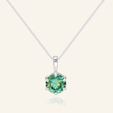 InfinityOne Classic Moissanite Necklace (Green) - Love Estella