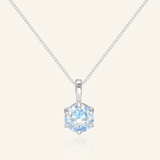 InfinityOne Classic Moissanite Necklace (Ice Blue) - Love Estella