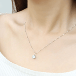 InfinityOne Classic Moissanite Necklace (Ice Blue) - Love Estella