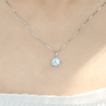 InfinityOne Classic Moissanite Necklace (Ice Blue) - Love Estella