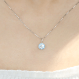 InfinityOne Classic Moissanite Necklace (Ice Blue) - Love Estella