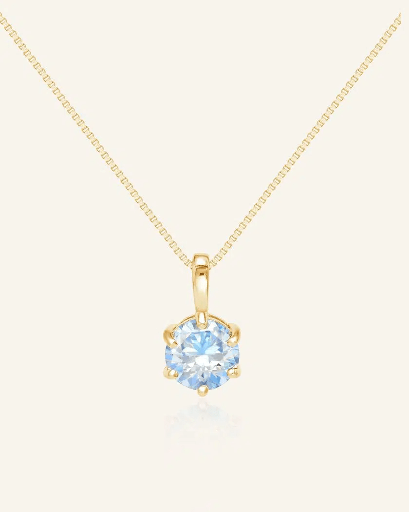 InfinityOne Classic Moissanite Necklace (Ice Blue) - Love Estella
