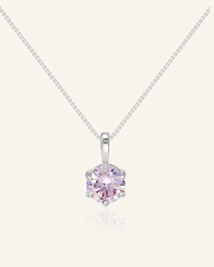 InfinityOne Classic Moissanite Necklace (Lilac) - Love Estella
