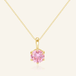 InfinityOne Classic Moissanite Necklace (Pink) - Love Estella