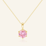 InfinityOne Classic Moissanite Necklace (Pink) - Love Estella