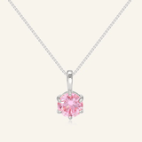 InfinityOne Classic Moissanite Necklace (Pink) - Love Estella
