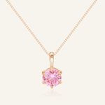 InfinityOne Classic Moissanite Necklace (Pink) - Love Estella